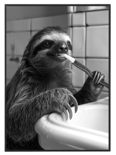 Ranní hygiena lenochoda