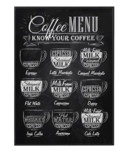 Coffee menu black