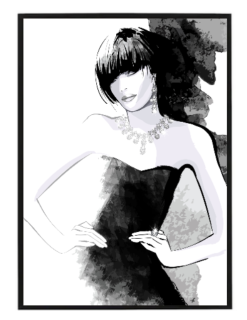 Watercolor žena N1