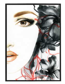 Watercolor žena N2