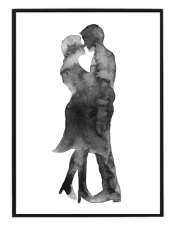 Love pair silueta