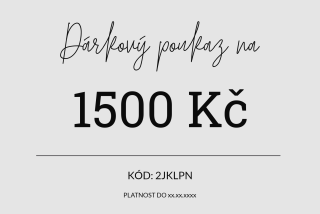 Dárkový poukaz 1500Kč