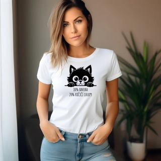 Tričko 80% bavlna, 20% kočičí chlupy